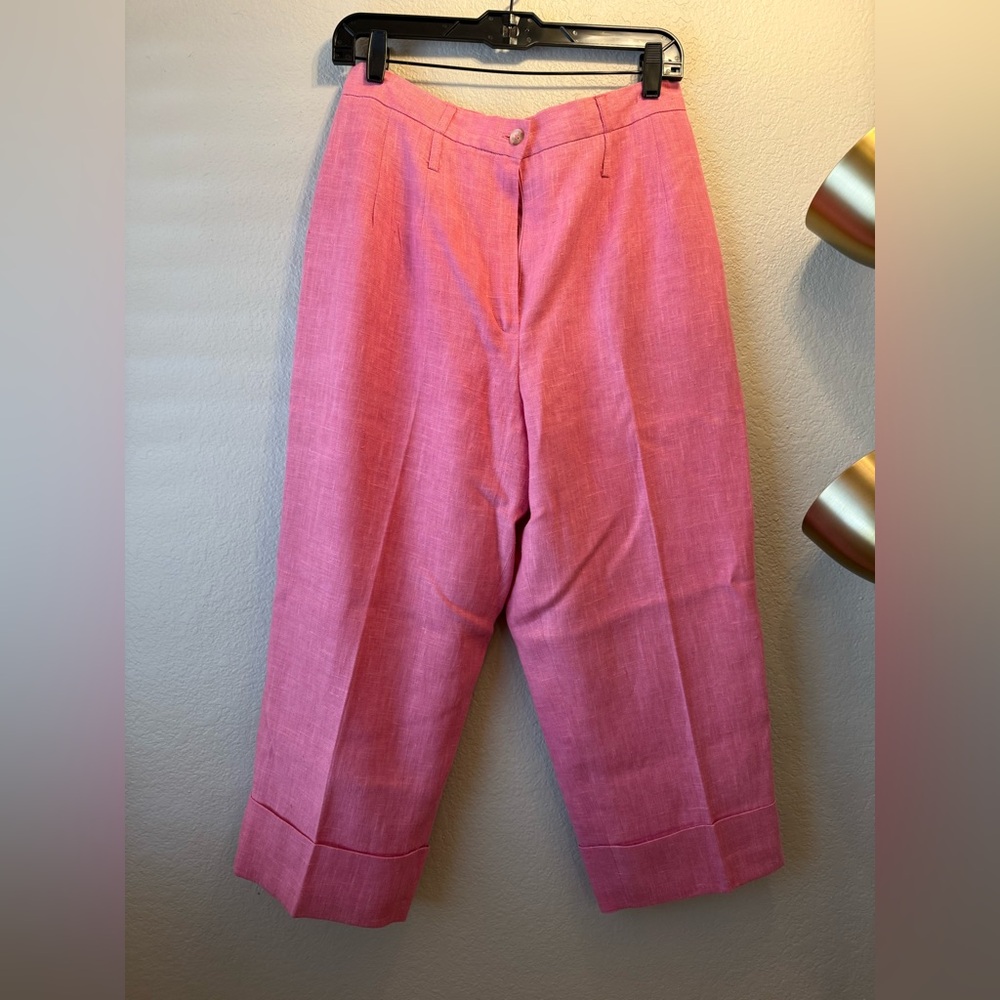 SOLD Harve Benard Pink Linen Trousers